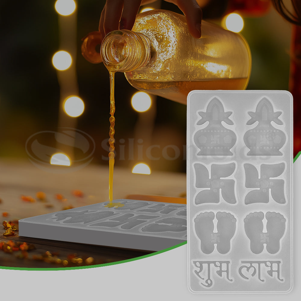 SILICOMOLDS-2" SHUBH LABH - SILICONE MOLD - URP223-RM